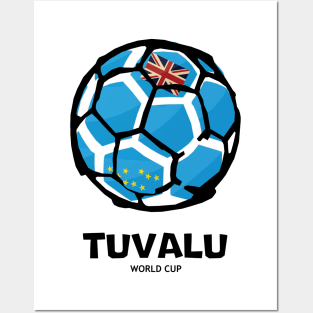 Tuvalu Football Country Flag Posters and Art